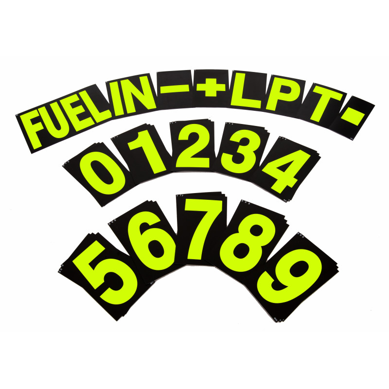 Kit met gele nummers voor bewegwijzering - BG-R262Y - BGR262Y - 5060252093446
