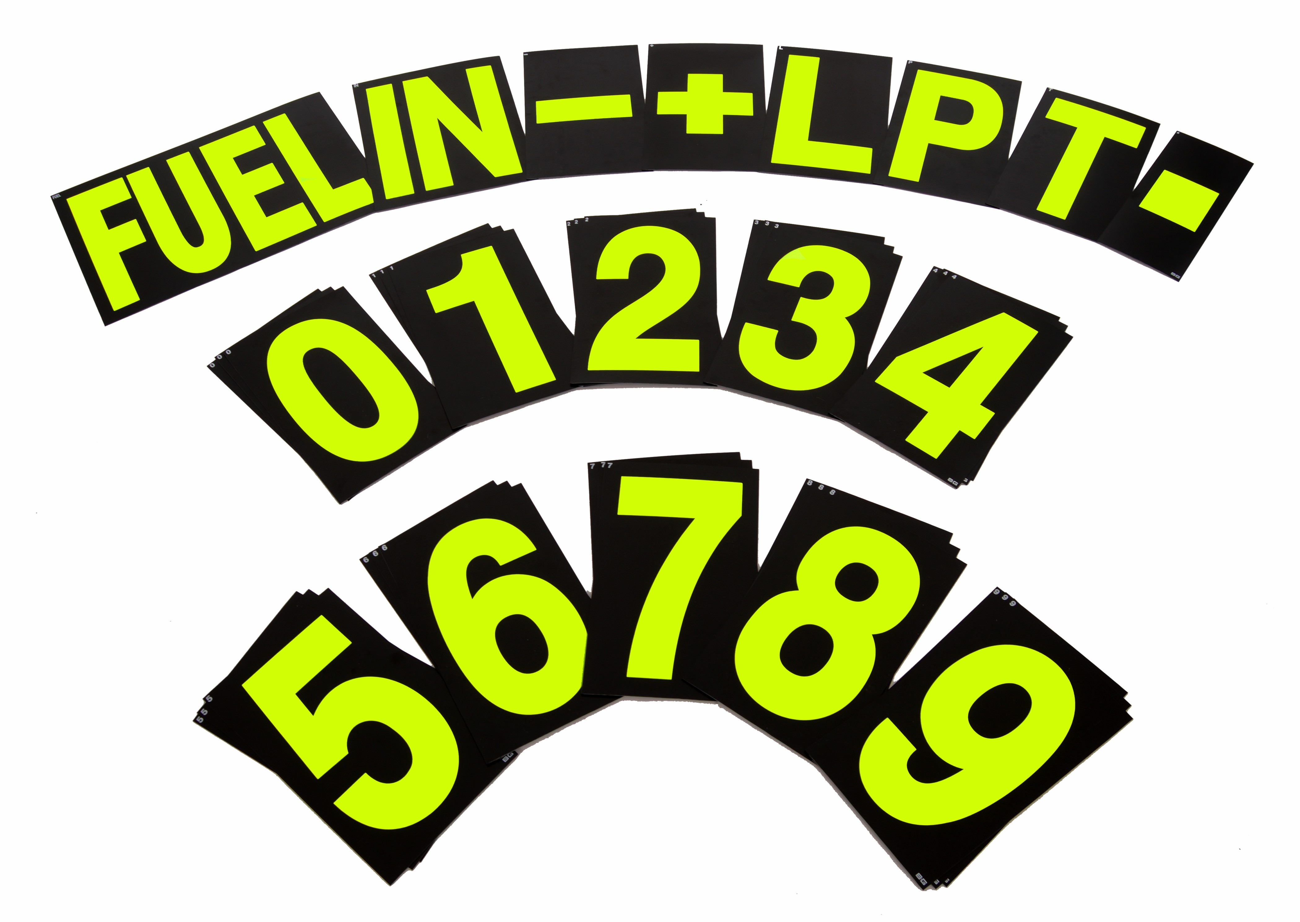 Kit met gele nummers voor bewegwijzering - BG-R262Y - BGR262Y - 5060252093446