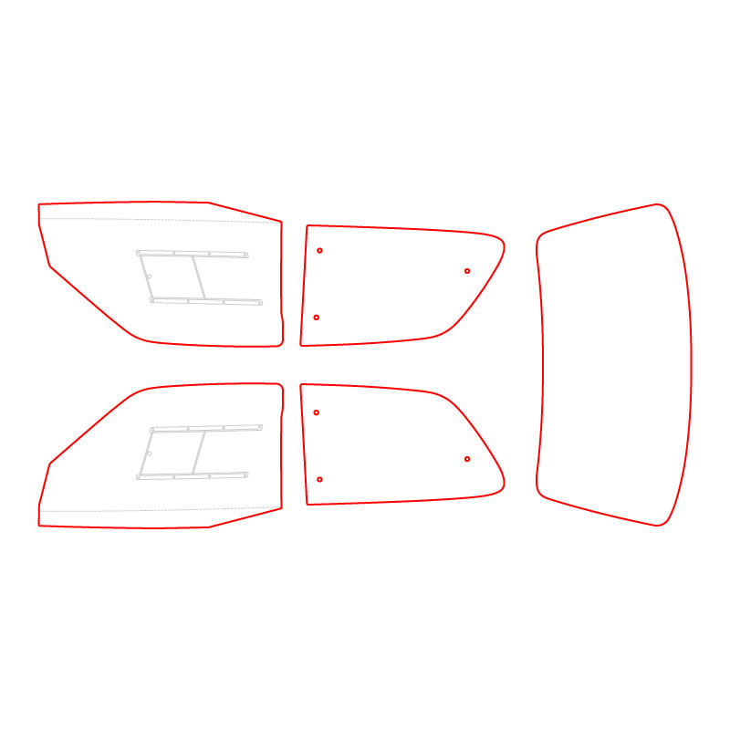 Vitrage MAKROLON Racing Window pour CITROEN SAXO - RW-005050045-2T1 - 350052045-2T1