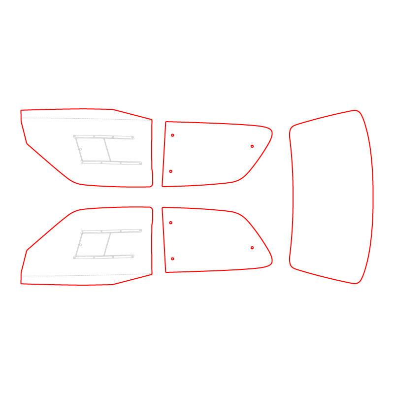 Vitrage MAKROLON Racing Window pour CITROEN SAXO - RW-005050045-2T1 - 350052045-2T1