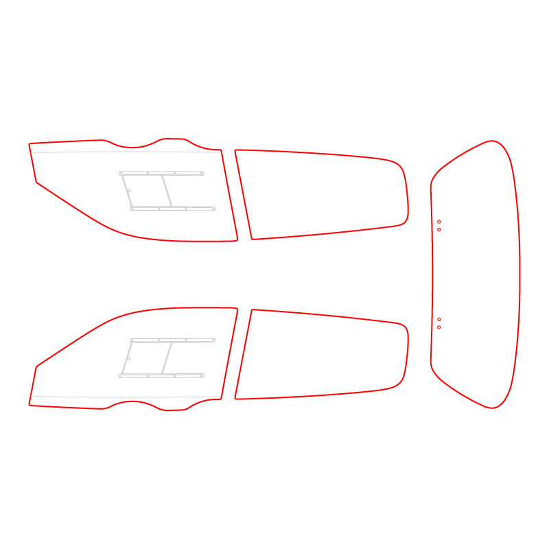Vitrage MAKROLON Racing Window pour HONDA CIVIC EG - RW-008050013 - 350082013