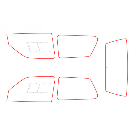 Vitrage MAKROLON Racing Window pour VOLKSWAGEN GOLF MK3