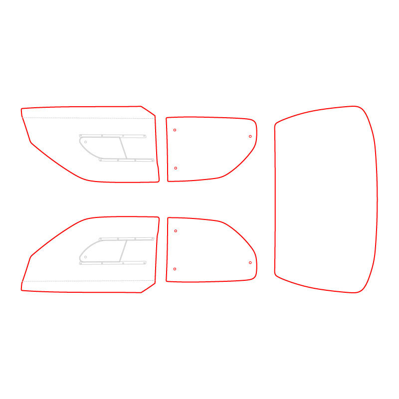Vitrage MAKROLON Racing Window pour PEUGEOT 306 - RW-039050013 - 350392013