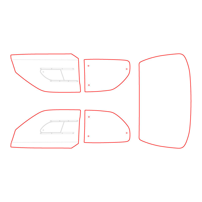 Vitrage MAKROLON Racing Window pour PEUGEOT 306 - RW-039050013 - 350392013
