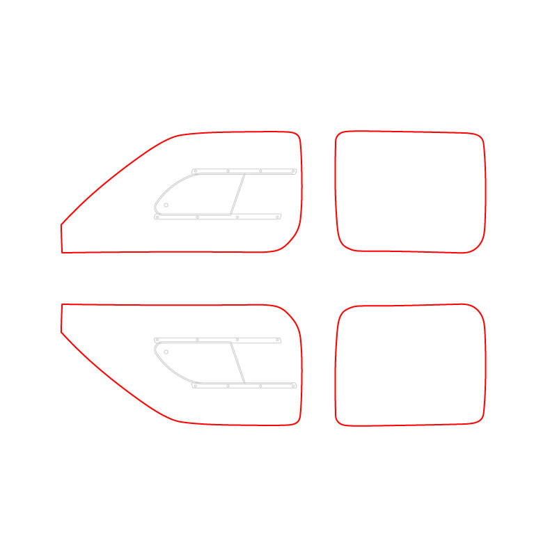 Vitrage MAKROLON Racing Window pour NISSAN NAVARA D22 - RW-083050013 - 350832013