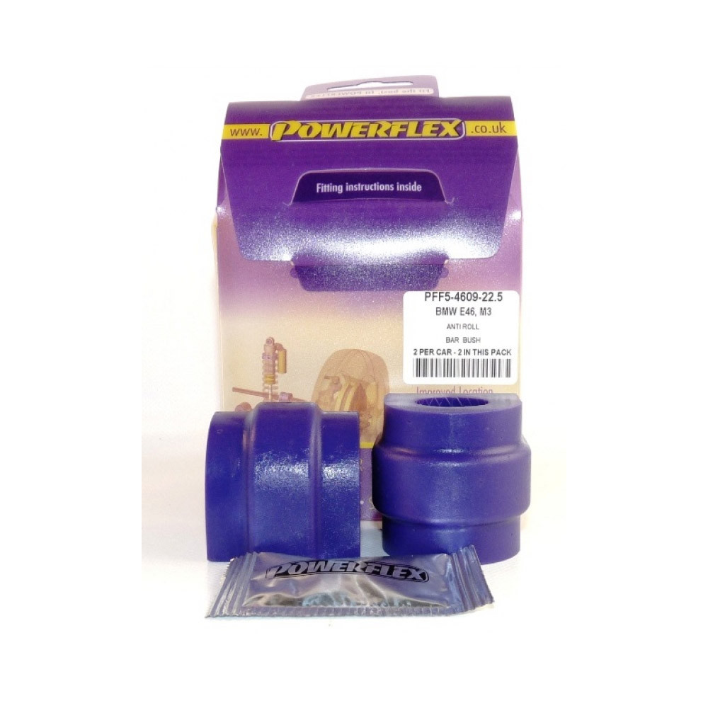 Silentbloc Powerflex pentru bară antiruliu spate BMW M3 E46 22,5 (2 bucăți) - PF-R54609-225-2 - PFR5-4609-22.5 - 5055676501929