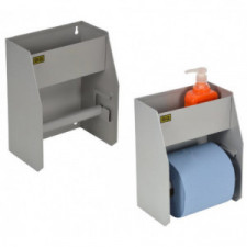 Poste de rangement produits pour nettoyage des mains petit format