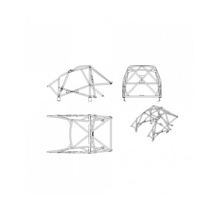 SPARCO rollcage for SEAT Leon Cupra 1P 2005 Weld-in - GT2i