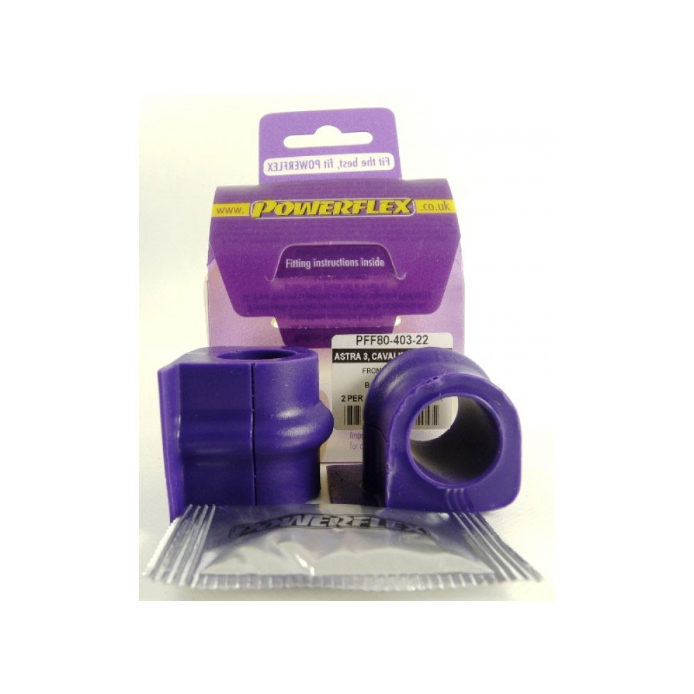 Silentbloc Powerflex pentru bară antiruliu, diametru 22, Opel Astra / Vectra (2 bucăți) - PF-F8040322-2 - PFF80-403-22 - 5055676509796