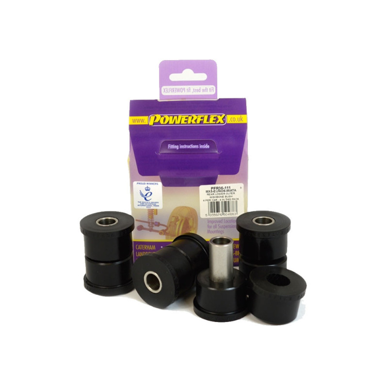 Silent-Bloc Powerflex Achterste Onderste Driehoek Buitenkant Mazda MX5 (4 Stuks) - PF-R36111-4 - PFR36-111 - 5055676504883