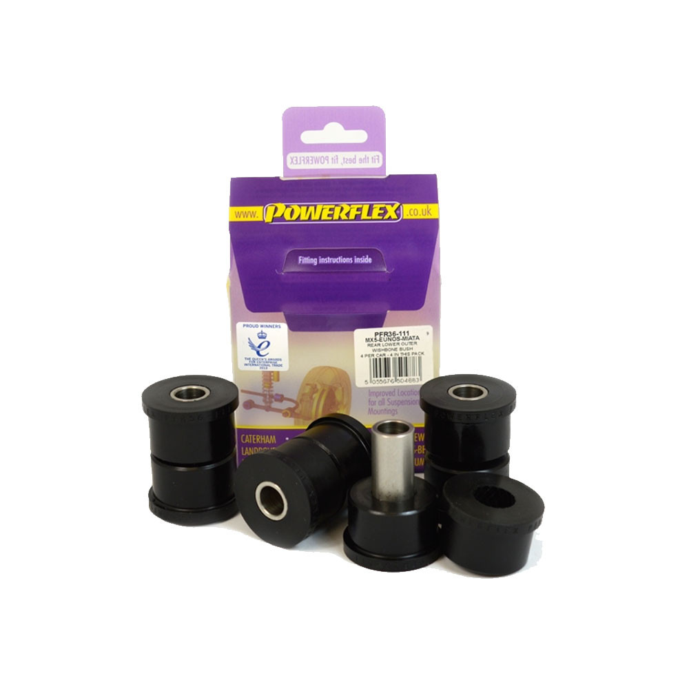 Silent-Bloc Powerflex Achterste Onderste Driehoek Buitenkant Mazda MX5 (4 Stuks) - PF-R36111-4 - PFR36-111 - 5055676504883