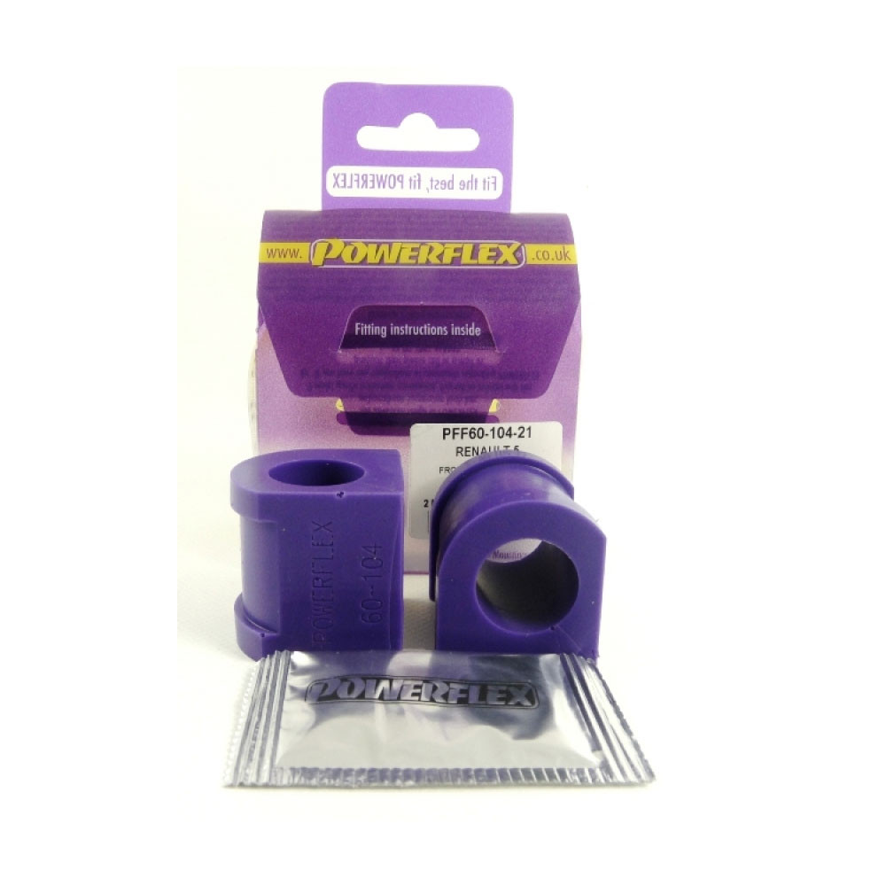 Silentbloc Powerflex pentru bară antiruliu, diametru 21 mm, Renault R5 GT Turbo (2 bucăți) - PF-F60104-21-2 - PFF60-104-21 - 5055676506887