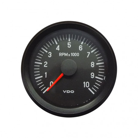 Compte-tours VDO 10000 Trs/Min Diamètre 80 Fond Noir 12V Programmable