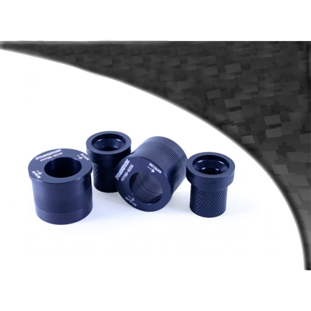 POWERFLEX silent block zwart achter verstelbaar voor driehoek achtervork voor Volkswagen Polo 02-08 - PF-F85602G-2N - PFF85-602GBLK - 5055676542014