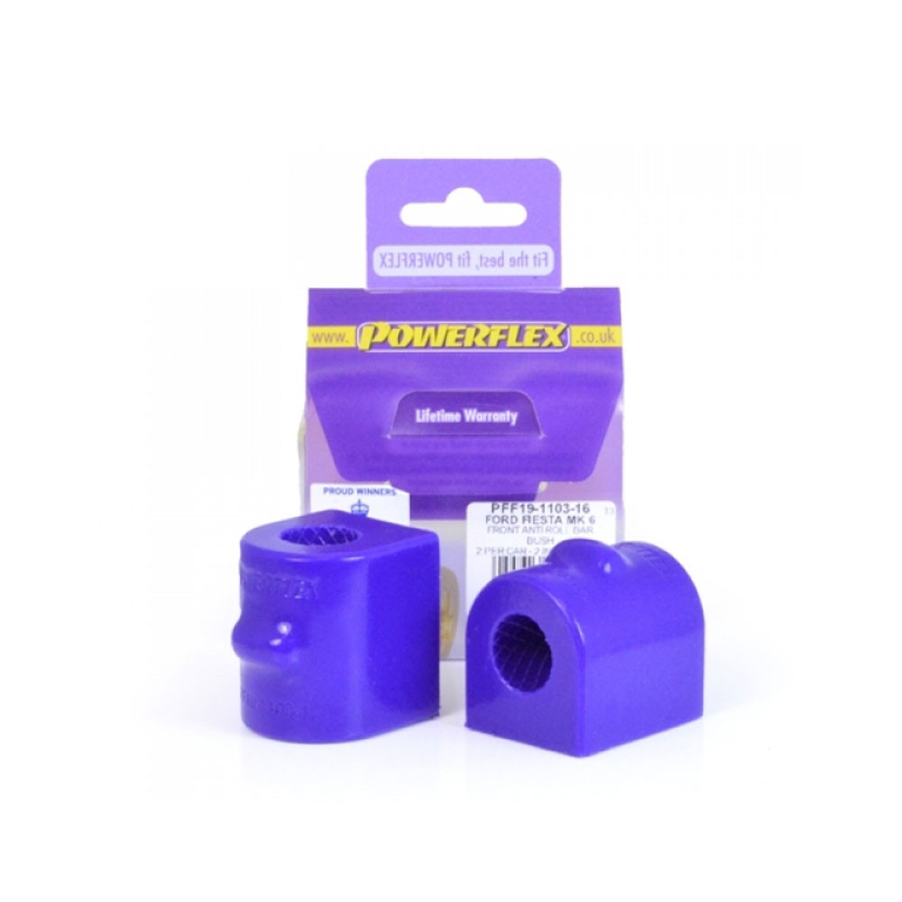 Silentbloc Powerflex pentru bară antiruliu față 16 mm Ford Fiesta MK6 (2 bucăți) - PF-F19110316-2 - PFF19-1103-16 - 5055676502872