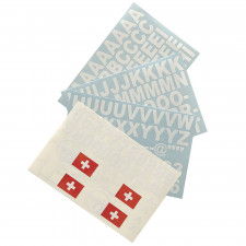 Planche adhésif Lettres/Chiffres/Drapeau Suisse
