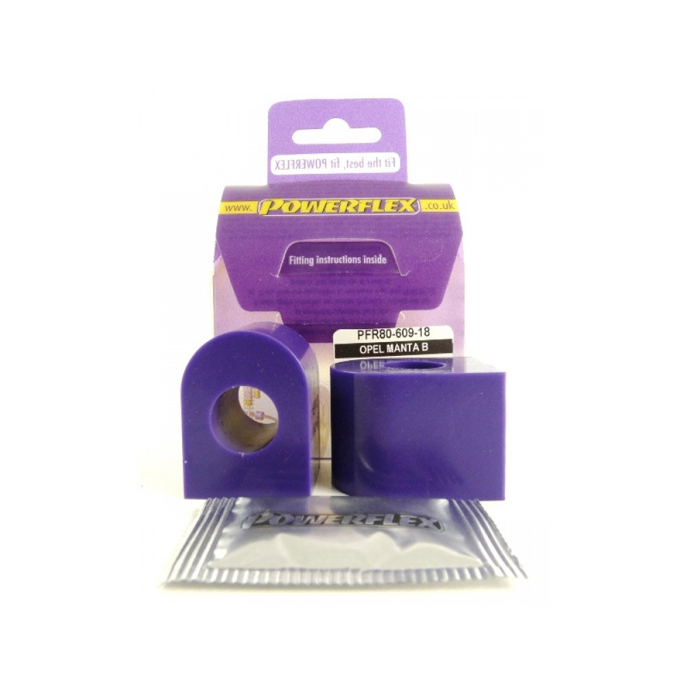 Silentbloc Powerflex pentru bară antiruliu spate 18 mm Opel Manta B (2 bucăți) - PF-R8060918-2 - PFR80-609-18 - 5055676510037
