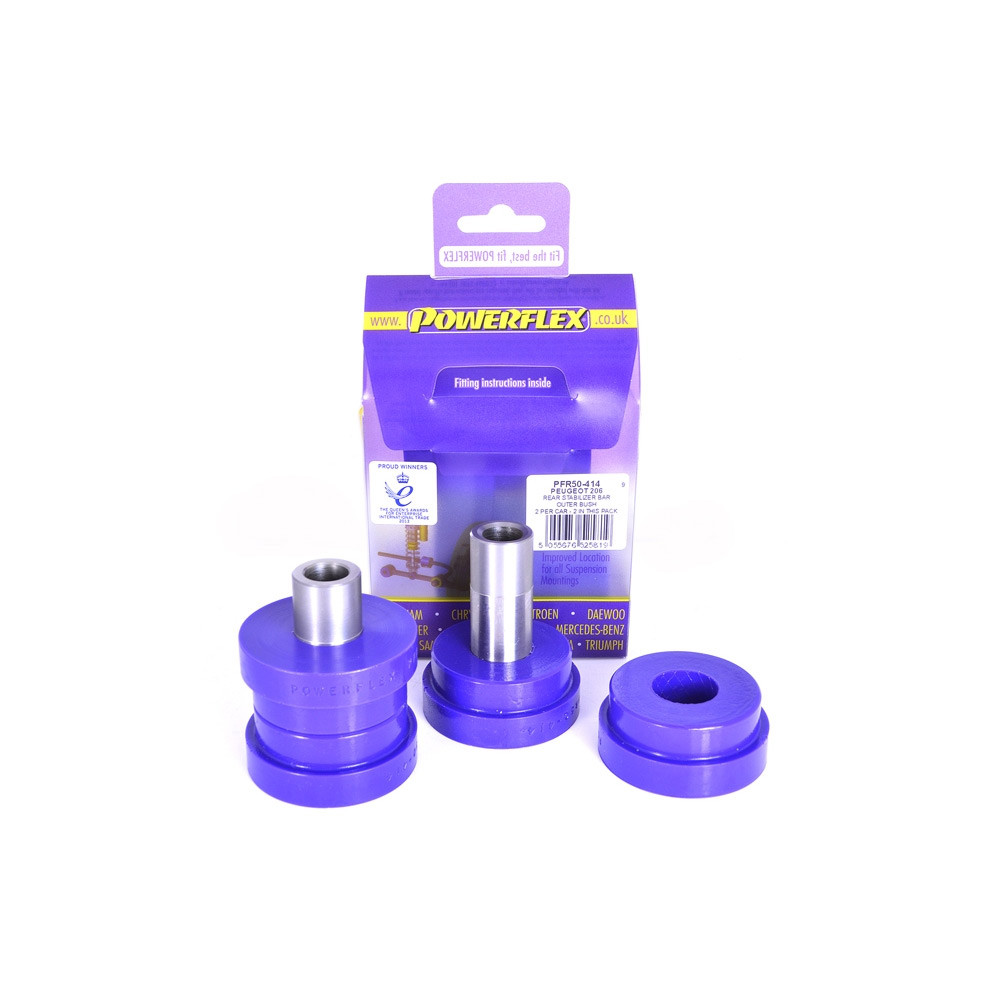 Silentblocuri Powerflex spate pentru Peugeot 206 – Bară stabilizatoare exterioară (2 bucăți) - PF-R50414-2 - PFR50-414 - 5055676525819