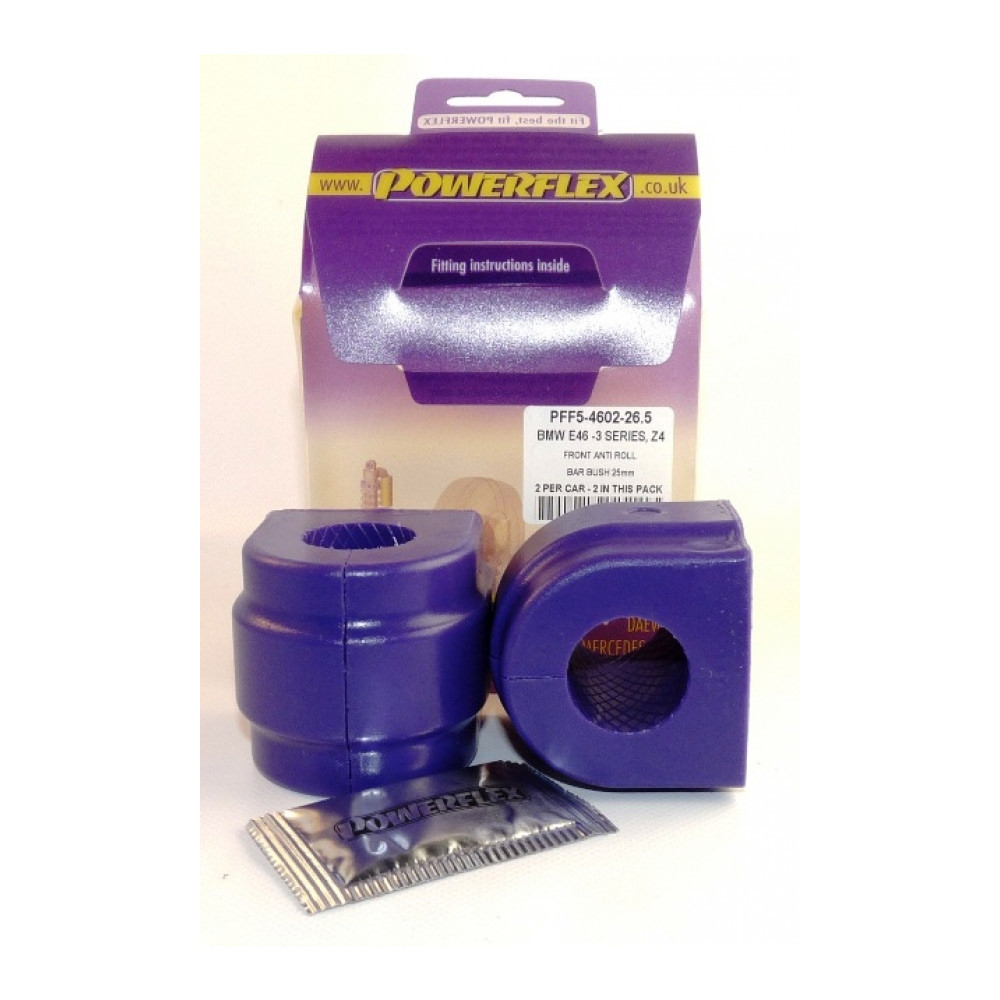 Silentblocuri Powerflex anti-ruliu față pentru BMW E8x/E9x, 26,5 mm (2 bucăți) - PF-F54602265-2 - PFF5-4602-26.5 - 5055676512055