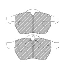 Ferodo DS Performance voorremblokken voor OPEL Calibra 2.5 i V6 04.93 - 07.97 remklauw ATE - F-DS1068P - FDS1068 DS PERF - 3661768789346