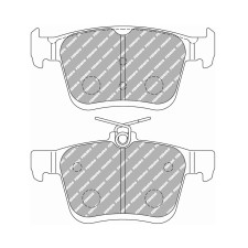 Ferodo DS Performance brake pads rear for AUDI A3 1.0 TFSI 07.16 -  caliper ATE - F-DS4434P - FDS4434 DS PERF - 3661768790335