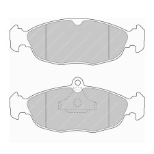 Ferodo DS Performance remblokken voor DAEWOO LANOS 01. Mei 05.97 - remklauw ATE - F-DS732P - FDS732 DS PERF - 3661768790632
