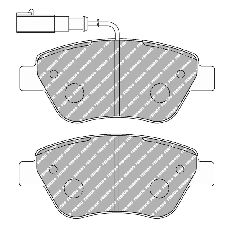 Ferodo DS Performance remblokken voor FIAT 500 1.4 16V 01.07 - remklauw BOSCH - F-DS1466P - FDS1466 DS PERF - 3661768789742