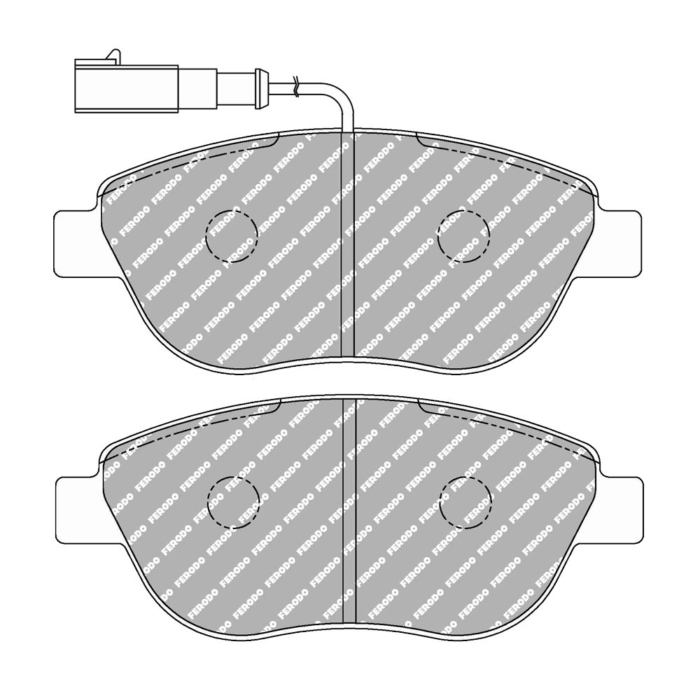 Plaquettes de frein Ferodo DS Performance avant pour FIAT DOBLO 1.3 D Multijet 10.05 -  étrier BOSCH - F-DS1467P - FDS1467 DS PERF - 3661768789759