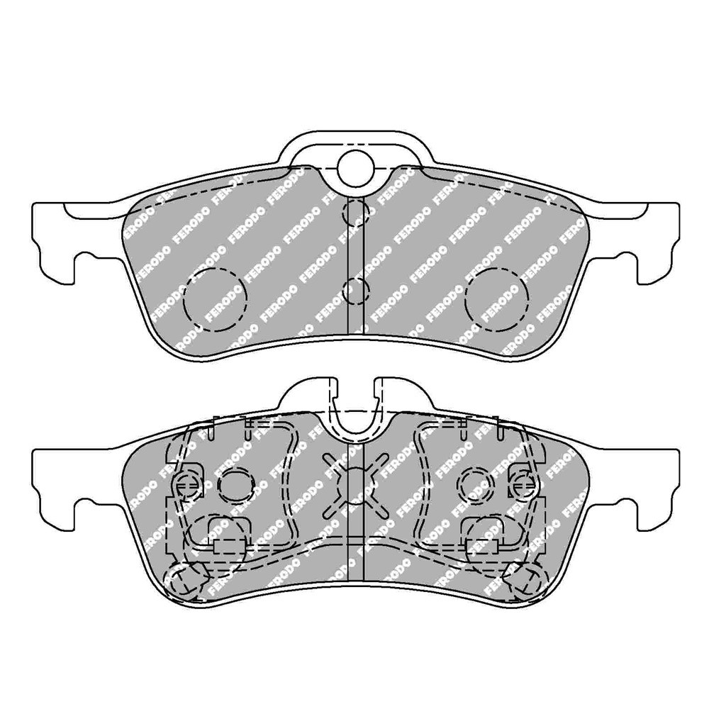 Ferodo DS Performance brake pads rear for MINI MINI (R50) 1.4 One D  - TRW Front 06.03 - 09.06 caliper ATE - F-DS1676P - FDS1676 DS PERF - 3661768789933