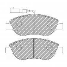 Ferodo DS Performance brake pads front for ALFA ROMEO MiTo 1.4 Turbo MultiAir 10.09 -  caliper BOSCH