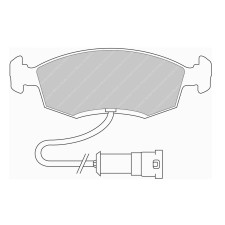 Ferodo DS Performance remblokken voor FORD Escort 1.8 16V XR3i 02.92 - 12.92 remklauw ATE - F-DS276P - FDS276 DS PERF - 3661768790106