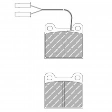 Pastiglie freno posteriore Ferodo DS Performance per ALFA ROMEO 6 02. Maggio 01.79 - 01.87 Pinza ATE