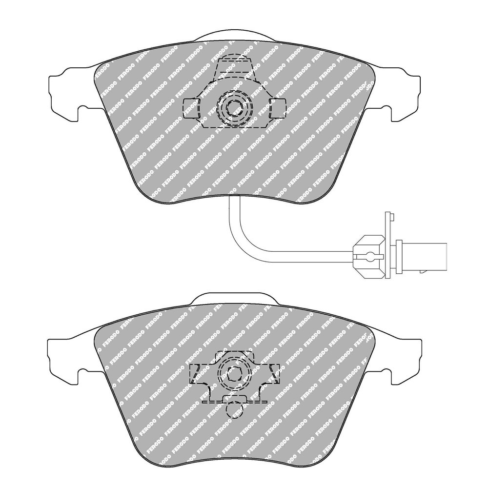 Pastiglie freno anteriori Ferodo DS Performance per AUDI A4 01. Jun 11.04 - 06.08 pinza ATE - F-DS1629P - FDS1629 DS PERF - 3661768789896