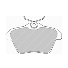 Ferodo DS Performance achterremblokken voor ALFA 156 1.6 i Twin Spark Saloon 16V 09.97 - 09.05 LUCAS/TRW remklauw - F-DS995P - FDS995 DS PERF - 3661768790908