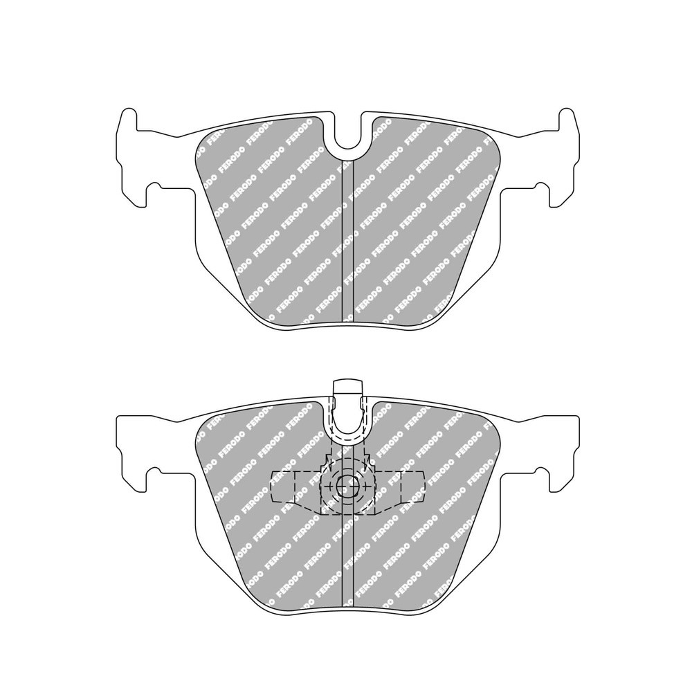 Ferodo DS Performance brake pads rear for BMW 3 Series 320 d 09.05 - 12.11 caliper LUCAS/TRW - F-DS1808P - FDS1808 DS PERF - 3661768790069