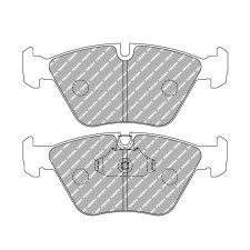 Ferodo DS Performance voorremblokken voor BMW 3 Reeks 330 d 10.99 - 02.05 remklauw ATE - F-DS1073P - FDS1073 DS PERF - 3661768789360