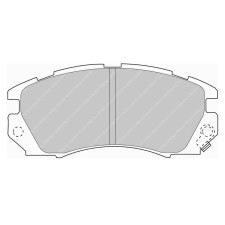 Ferodo DS Performance remblokken voor SUBARU Forester 2.0 08.97 - 09.02 AKEBONO remklauw - F-DS948P - FDS948 DS PERF - 3661768790861