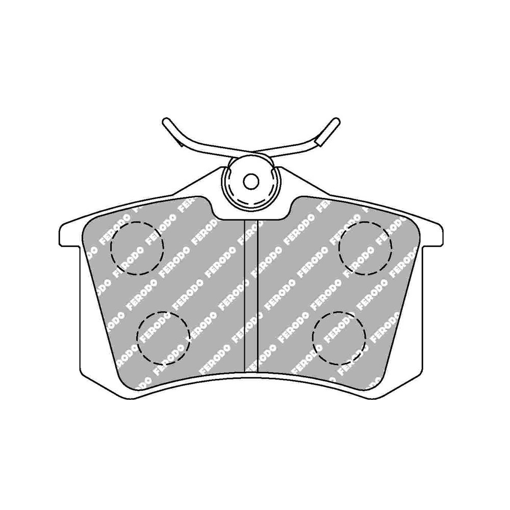 Ferodo DS1.11 brake pads rear for AUDI A1 1.2 TFSI 05.10 -  caliper LUCAS/TRW - F-CP1491W - FCP1491W - 3661768787731