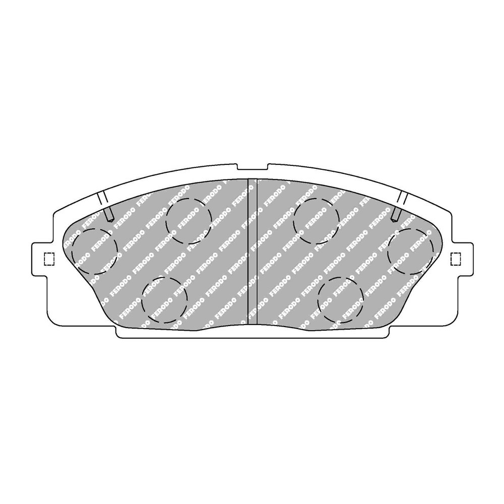 Ferodo DS2500 remblokken voor TOYOTA HIACE RZH101G 01.93 - 12.02 - F-RP3127H - FRP3127H - 3661768792476