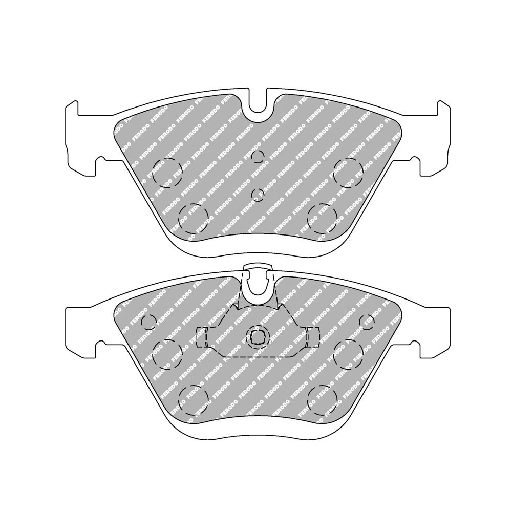 Ferodo DS 2500 brake pads front for BMW 3 Series 325i 2.5 03.05 - 12.11 caliper ATE - F-CP4191H - FCP4191H - 3661768788332
