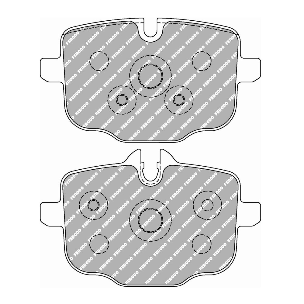 Pastiglie freno posteriore Ferodo DS2500 per BMW Serie 5 530 d 01.09 - 08.11 pinza LUCAS/TRW - F-CP4381H - FCP4381H - 3661768788479