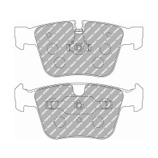 Ferodo DS2500 remblokken achter voor MERCEDES M-CLASS ML 63 AMG 4-matic (164.177) 01.06 - 12.11 remklauw ATE - F-CP4413H - FCP4413H - 3661768788516