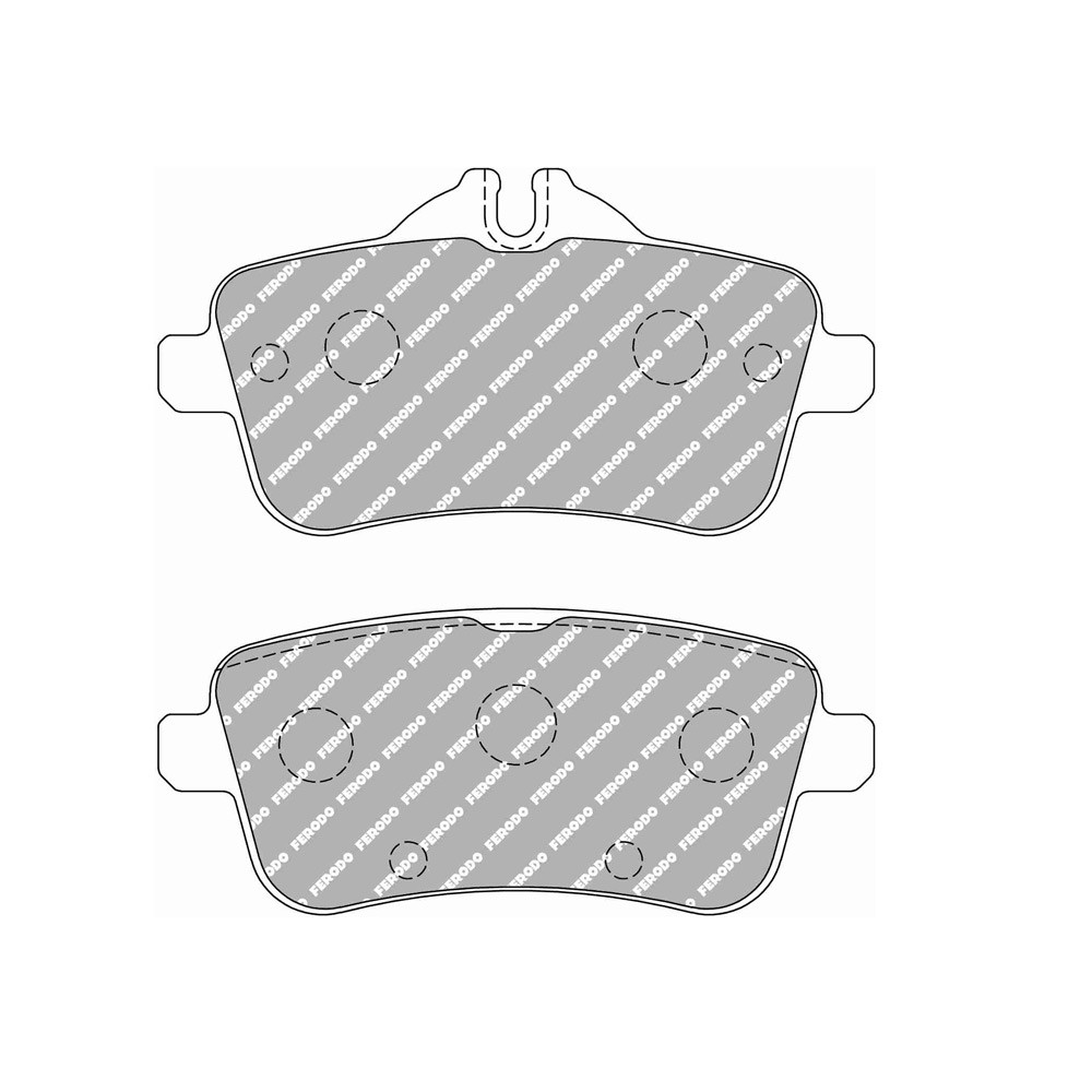 Ferodo DS 2500 brake pads rear for MERCEDES A-CLASS A 45 AMG 4-matic (176.052) 06.13 - 06.15 caliper LUCAS/TRW - F-CP4587H - FCP4587H - 3661768788585