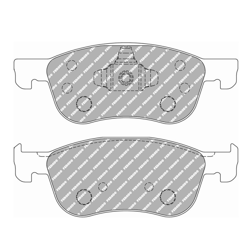 Ferodo DS2500 remblokken voor FORD Fiesta 1.0 EcoBoost 01.17 - remklauw ATE - F-CP4816H - FCP4816H - 3661768788820