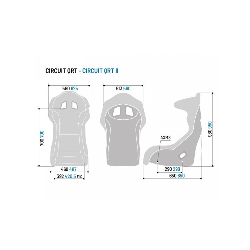 Sparco Circuit II QRT FIA kuipstoel - 008011RNR - 008011RNR - 8033280274856