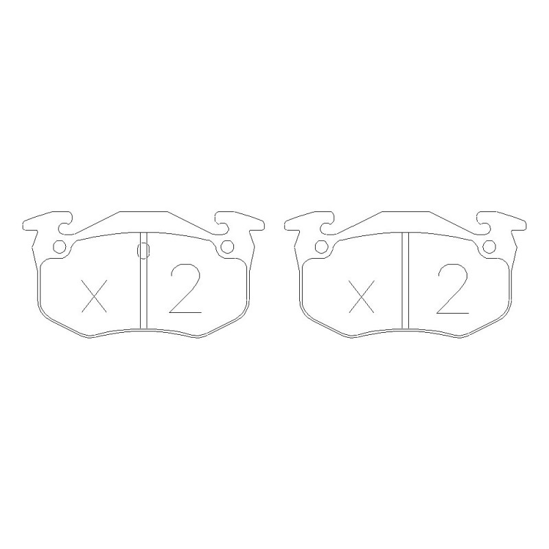 GT2i Club Rear brake pads for PEUGEOT 206 2.0i 16V GTi 180 /RC 1998-08 - Brake calipers Bendix - GT-PC0400 - 3661768552520