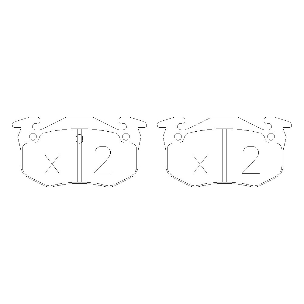 GT2i Club Rear brake pads for PEUGEOT 206 2.0i 16V GTi 180 /RC 1998-08 - Brake calipers Bendix - GT-PC0400 - 3661768552520