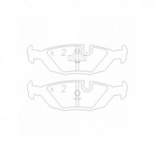 GT2i Race Rear brake pads for BMW Serie 3 (E30) 320iS Gr N - Brake calipers Ate