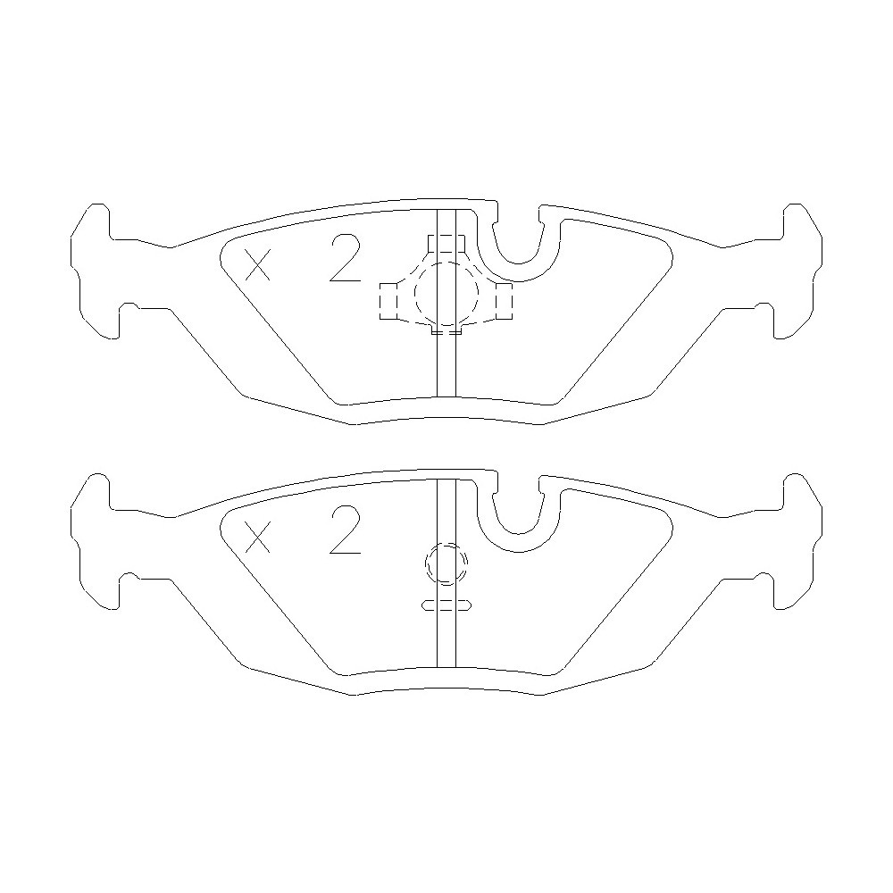 Plaquettes de frein GT2i Race Arrière pour BMW Serie 3 (E30) 320iS Gr N - Etriers de frein Ate - GT-PR0721T - 3661768553084