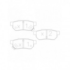 GT2i Race Achterremblokken voor HONDA Civic (EG) 1.6i 16V Gr N - Akebono remklauwen